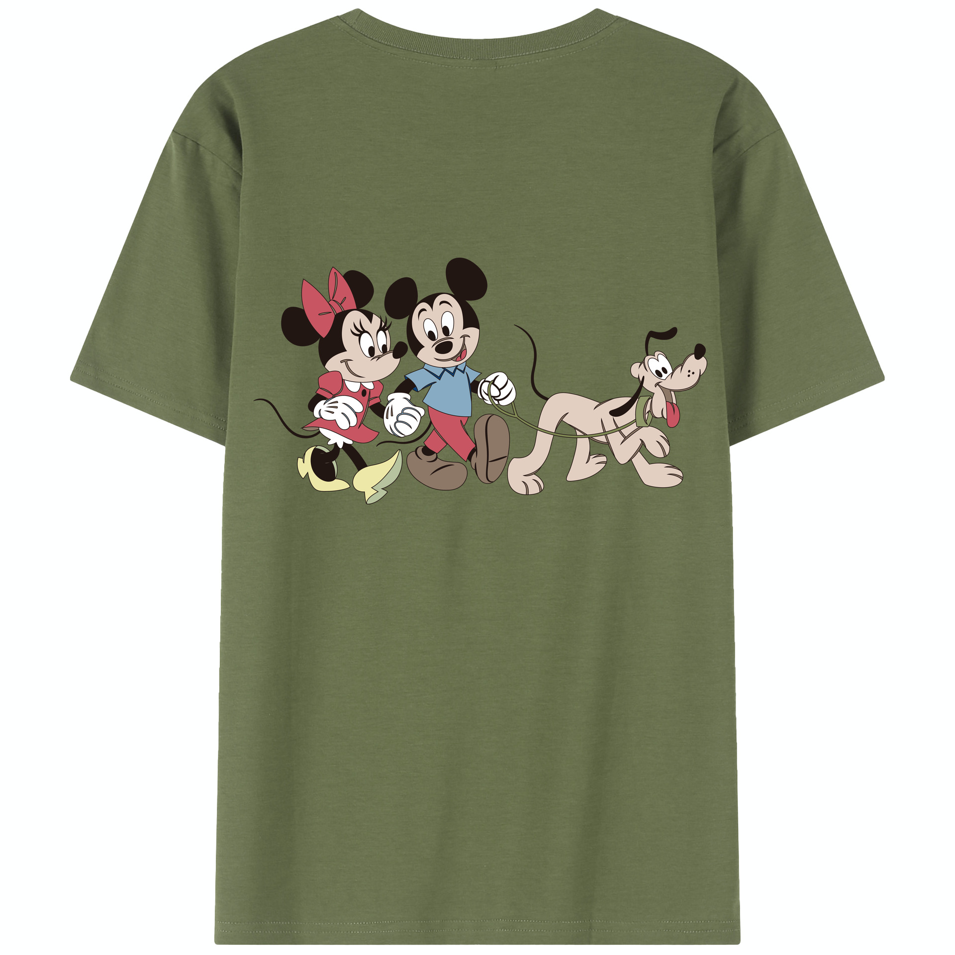 （画像用） ミッキーマウス Mickey Mouse 綿100％半袖Tシャツ（背面プリント）